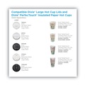 Cups and Lids | Dixie D9542 10 oz. - 20 oz. Hot Cups Drink-Thru Dome Lids - White (100/Pack) image number 3