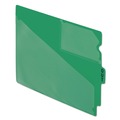 File Folders | Pendaflex 13543EE 1/3-Cut Center Position Letter Size Colored Poly End Tab Out Guides - Green (50/Box) image number 0
