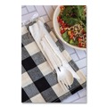 Cutlery | WNA EPS005 EcoSense Renewable PSM Wrapped Plastic Fork/Knife/Napkin/Spoon Cutlery Kit - White (250/Carton) image number 6
