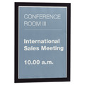 Office Presentation Supplies | Durable 476801 8.5 in. x 11 in. DURAFRAME Sign Holder - Black Frame (2/Pack) image number 4