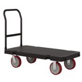 Cleaning Carts | Suncast Commercial PDPT2448 24.25 in. x 52.25 in. x 41 in. 1,600 lbs. Capacity Resin Platform Truck - Black image number 2