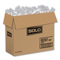Cutlery | SOLO MOW1-0007 Individually Wrapped Regal Mediumweight Plastic Cutlery Fork - White (1000/Carton) image number 3