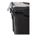Just Launched | Storex 61507U01C 15 in. x 16.38 in. x 14.25 in. Premium Mobile Letter File Transport Box with Telescoping Handle and Organizer Tray - Black/Gray image number 3