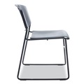 Office Chairs | Alera ALECA671 18.50 in. Seat Height Resin Stacking Chair Supports Up to 275 lbs. - Black Seat, Black Back, Black Base (4/Carton) image number 5