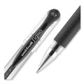 Pens | uni-ball 65450 Signo GRIP 0.7 mm Stick Gel Pen - Black Ink/Clear/Black/Silver Barrel/Medium (1-Dozen) image number 4