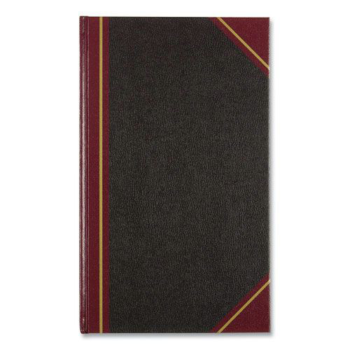 Notebooks & Pads | National 57131 Texthide Eye-Ease 14.25 in. x 8.75 in. Sheets Record Book - Black/Burgundy/Gold Cover image number 0