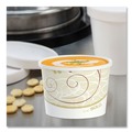 Food Trays, Containers, and Lids | SOLO HS4125-J8000 3.6 in. Diameter x 3.3 in. h 12 oz Double Poly Paper Symphony Design Food Containers (500/Carton) image number 2