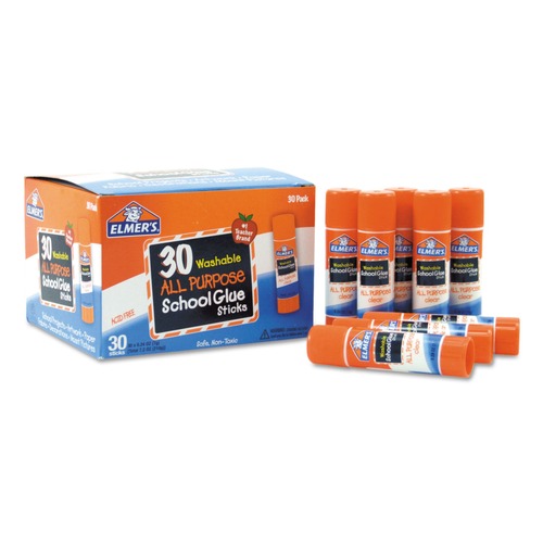 Just Launched | Elmer's E556 0.24 oz. Washable Applies and Dries Clear School Glue Sticks (30/Box) image number 0