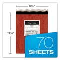 Notebooks & Pads | Ampad 20-008R 8.5 x 11.75 Sheets (70) Gold Fibre Retro Wirebound Wide/Legal and Quadrille Rule Writing Pads - Red Cover/White Sheets image number 1