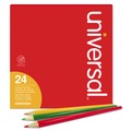 Pencils | Universal UNV55324 Woodcase 3 mm Colored Pencils - Assorted Colors (24/Pack) image number 0