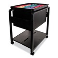 Just Launched | Advantus 55758 1 Shelf 1 Bin 14.5 in. x 18.5 in. x 21.75 in. Plastic Folding Mobile File Cart - Black image number 0