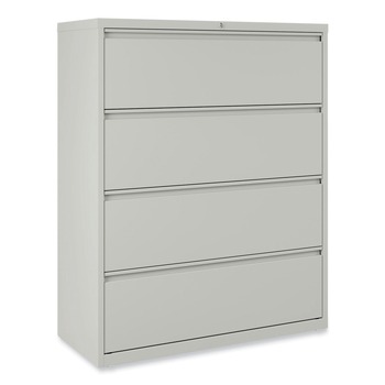 Alera 25510 42 in. x 18.63 in. x 52.5 in. 4 Legal/Letter Size Lateral File Drawers - Light Gray