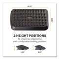 Just Launched | Fellowes Mfg Co. 48121 17.63 in. x 13.13 in. x 3.75 in. Standard Adjustable Footrest - Graphite image number 3