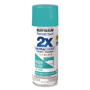 Rust-Oleum 331175 Painter's Touch 12 oz. Aerosol Can 2X Ultra Cover Spray Paint - High Gloss St. Tropez