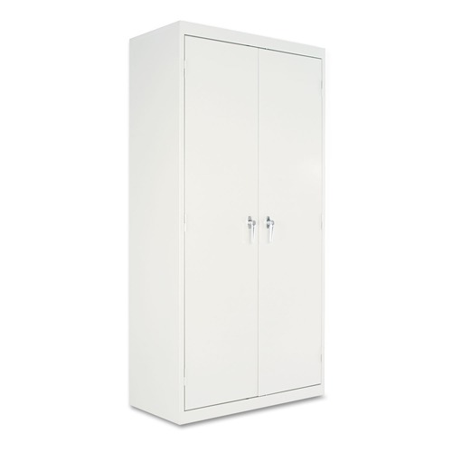 Office Filing Cabinets & Shelves | Alera CM7218LG 36 in. x 18 in. x 72 in. Heavy-Duty Welded Storage Cabinet with 4 Adjustable Shelves - Light Gray image number 0