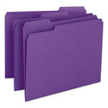 File Folders | Smead 13043 1/3-Cut Tabs Assorted Letter Size 0.75 in. Expansion Colored File Folders - Purple (100/Box) image number 1
