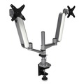 Monitor Stands | Kantek MA320 360 Degree Rotation/105 Degree Tilt/360 Degree Pan Supports 20 lbs. Multi-Directional Dual Monitor Arm for 30 in. Monitors - Silver/White image number 4