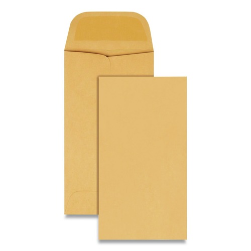 Envelopes & Mailers | Quality Park QUA50462 2.88 x 5.25 Kraft Coin and Small Parts Envelope - Brown Kraft (500/Box) image number 0