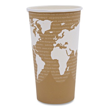 Eco-Products EP-BHC20-WA 20 oz. World Art Renewable Compostable Hot Cups (1000/Carton)