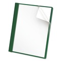 File Folders | Oxford 55856EE 8.5 in. x 11 in. 0.5 in. Capacity Report Cover - Clear/Hunter Green (25/Box) image number 0