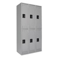 Office Filing Cabinets & Shelves | Tennsco DTS-121836-C-MGY 36 in. x 18 in. x 72 in. Triple Stack Double Tier Locker - Medium Gray image number 0