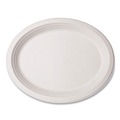 Food Trays, Containers, and Lids | Vegware VW-P009NFA 8 in. x 10 in. Nourish Molded Fiber Compostable Sugarcane Tableware Platter - White (500/Carton) image number 0