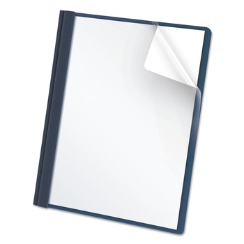 JUST LAUNCHED | Oxford 55838EE 3 Fasteners 1/2 in. Capacity Clear Front Report Cover - Letter, Dark Blue (25/Box)