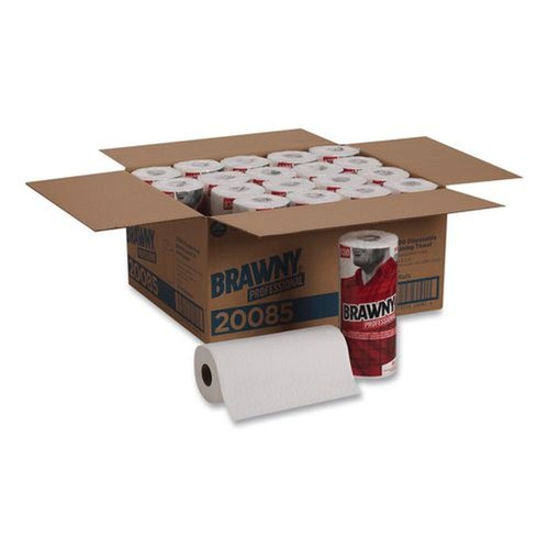 Paper Towels and Napkins | Georgia-Pacific 20085 11 in. x 9.38 in. 1-Ply Premium DRC Perforated Roll Wipers - Unscented, White (20 Rolls/Carton) image number 0