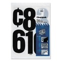 Arts & Crafts Supplies | Chartpak 01198 6 in. Tall Press-On Vinyl Self-Adhesive Numbers - Black Characters (21/Pack) image number 0