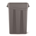 Trash & Waste Bins | Suncast Commercial TCNH2030 23-Gallon Plastic Resin Slim Trash Can - Gray image number 1