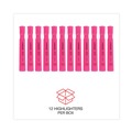 Highlighters | Universal UNV08865 Fluorescent Ink Chisel Tip, Desk Highlighters - Pink (1 Dozen) image number 6