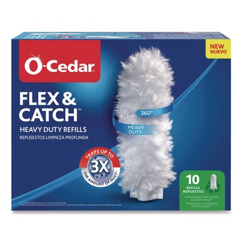 O-Cedar 172170CT Flex and Catch Polyester Duster Heavy-Duty Refills - White (4 Packs/Carton)
