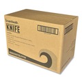 Cutlery | Boardwalk BWKKNIFEBLPPIW Mediumweight Wrapped Polypropylene Plastic Knife Cutlery - Black (1000/Carton) image number 3