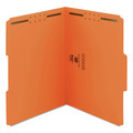 File Folders | Smead 12540 0.75 in. Expansion Top Tab Colored 2-Fastener Folders - Letter Size/Orange Exterior (50/Box) image number 2