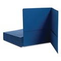 File Folders | Smead 87854 11 in. x 8.5 in. 100-Sheet Capacity 2-Pocket Textured Paper Folder - Dark Blue (25/Box) image number 0