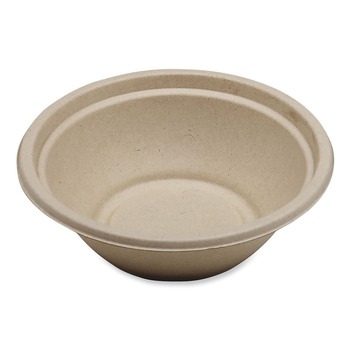 BOWLS AND PLATES | World Centric BO-SC-U24-LFP 7.4 in. x 7.4 in. x 2.3 in. 24 oz. Paper Fiber Bowls - Natural (500/Carton)