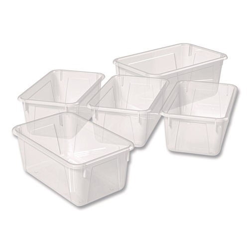 Boxes & Bins | Storex 62461U05C Cubby Bin, 1.8 gal, 7.8-in x 12.09-in x 5.18-in, Translucent, 5/Pack image number 0