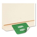 File Folders | Smead 67426 1.5 in. x 1.5 in. 6 Numerical End Tab File Folder Labels - Green (1-Roll) image number 3