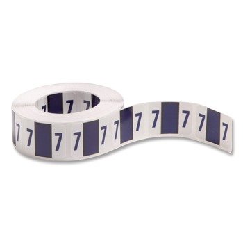 Smead 67377 1 in. x 1.25 in. 7 Numerical End Tab File Folder Labels - White (1-Roll)