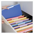 Back to School Sale | Universal UNV15301 1/3-Cut Tabs: Assorted 11-pt Stock Interior File Folders - Legal Size/Blue (100/Box) image number 3