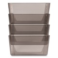 Desktop Organizers | Deflecto 73402 DocuPocket 13 in. x 4 in. 4 Sections Letter Size Stackable Four-Pocket Wall File - Smoke image number 1