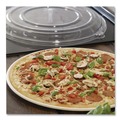Food Trays, Containers, and Lids | Eco-Products EP-SCPTR16LIDR 16 in. x 16 in. x 0.2 in. 100% Recycled Content Plastic Pizza Tray Lids - Clear (50/Carton) image number 3