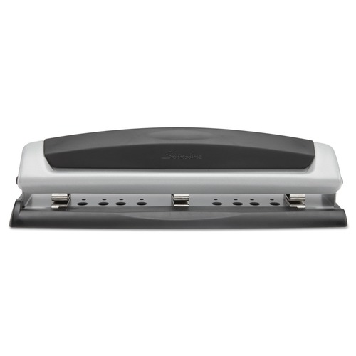 Staple Punches | Swingline A7074037D Precision Pro 9/32 in. Holes 10-Sheet Desktop Two- to Three-Hole Punch image number 0