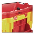 Mop Buckets | Rubbermaid Commercial 2064907 WaveBrake 2.0 18 Quart Plastic Dirty Water Bucket - Red image number 4