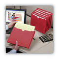File Folders | Smead 75569 Straight Tab Letter Size Colored File Jackets with Reinforced Double-Ply Tab - Red (50/Box) image number 6