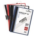 Report Covers & Pocket Folders | Durable 220328 DuraClip 30 Sheet Capacity Letter Size Vinyl Report Cover - Navy/Clear (25/Box) image number 5