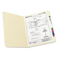 File Folders | Smead 14510 Straight Tabs 0.75 in. Expansion 1 Fastener Letter Size Top Tab Fastener Folders - Manila Exterior (50/Box) image number 1