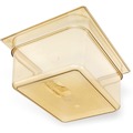 Food Trays, Containers, and Lids | Carlisle 10422B13 10.38 in. x 12.75 in. x 6 in. 8.7 qt StorPlus High Heat Plastic Food Pan - Amber image number 1
