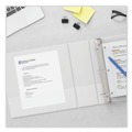 Binders | Universal UNV20997 5 in. Capacity 11 in. x 8.5 in. 3-Slant-Ring View Binder - White image number 6