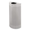 Trash & Waste Bins | Rubbermaid Commercial FGSH12EPLSM 12 gal. Designer Line Silhouettes Steel Waste Receptacle - Silver Metallic image number 1
